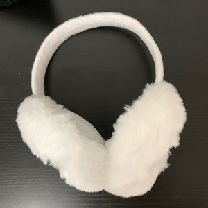 Fluffy white earmuffs
